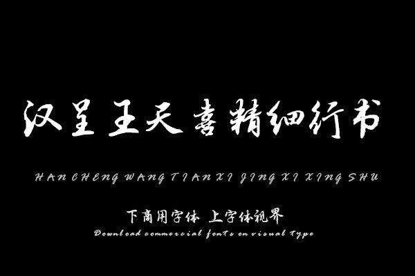 汉呈王天喜精细行书