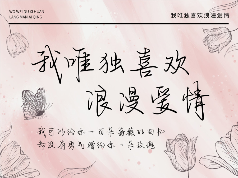 我唯独喜欢浪漫爱情