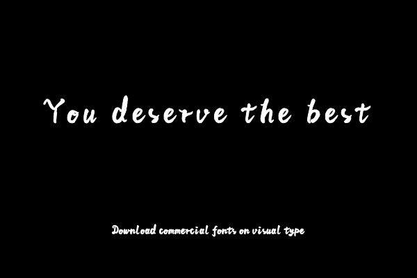 You deserve the best