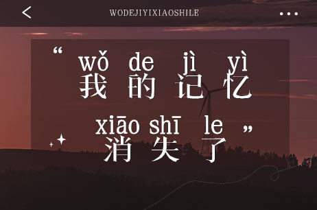 我的记忆消失了