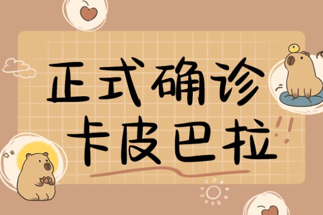 正式确诊为卡皮巴拉