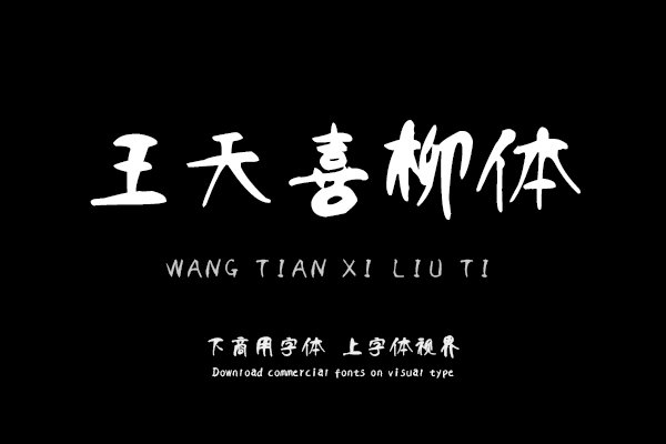汉呈王天喜柳体字体