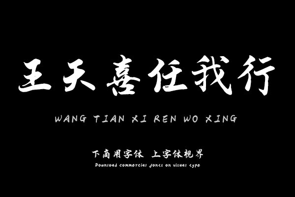 汉呈王天喜任我行字体
