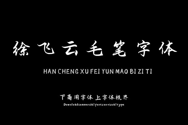 汉呈徐飞云毛笔字体