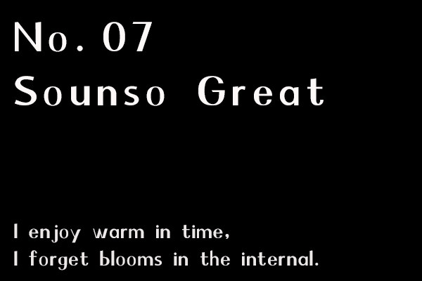No.07-Sounso Great