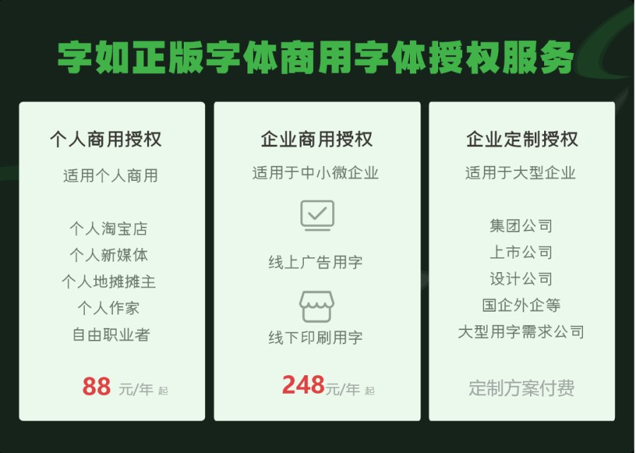 字如会员字体任意商用