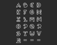 26个英文大写字母字体设计参考