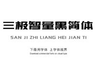 三极智量黑简体|可以免费下载的广告设计的中文黑体字