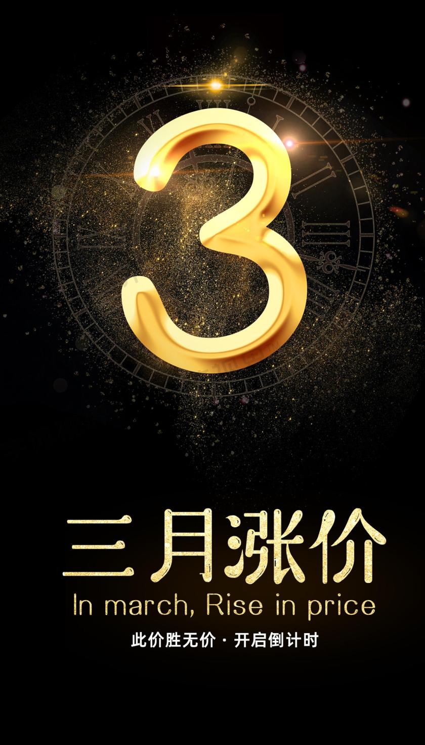 涨价倒计时手机海报