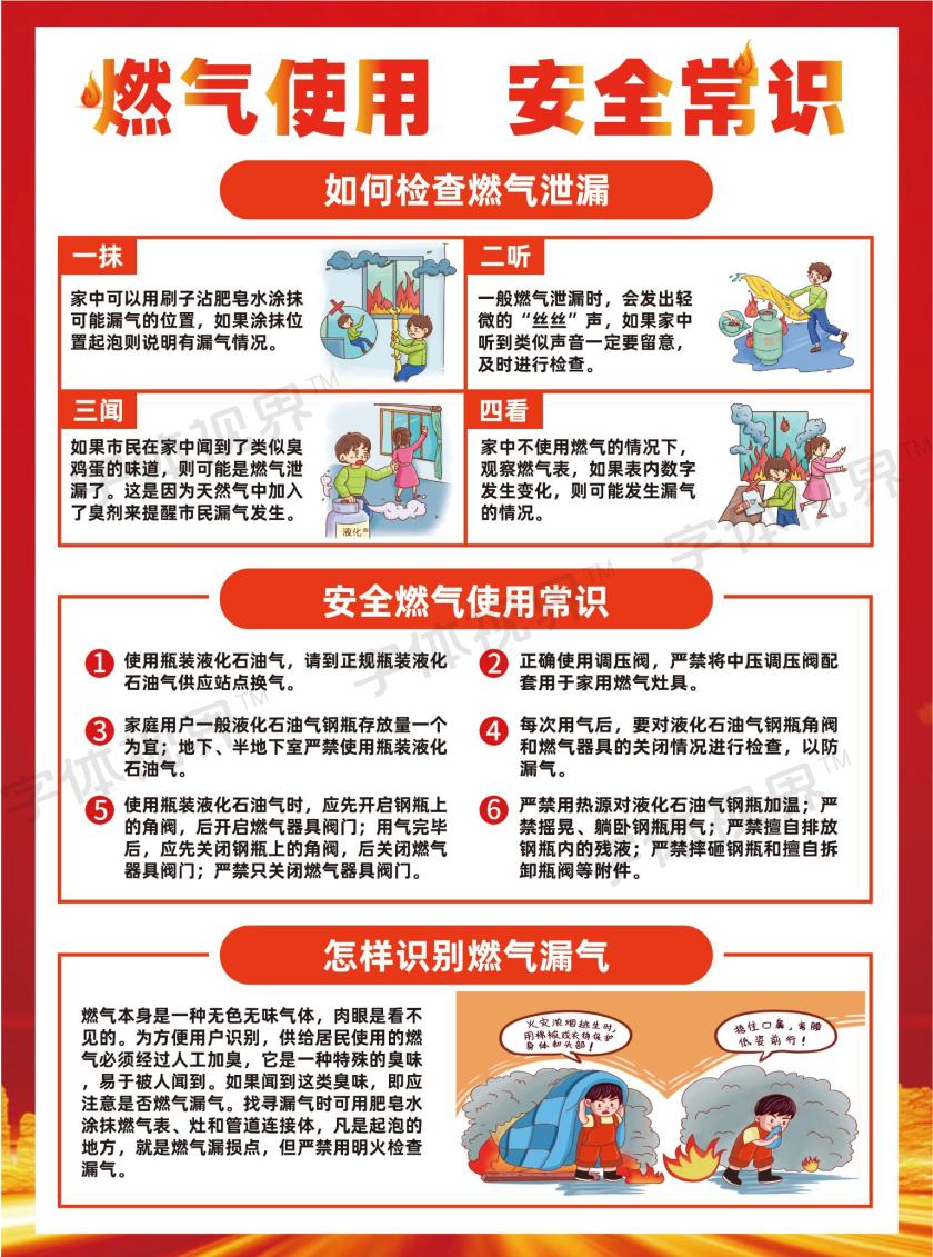 燃气安全情系万家燃气安全宣传单